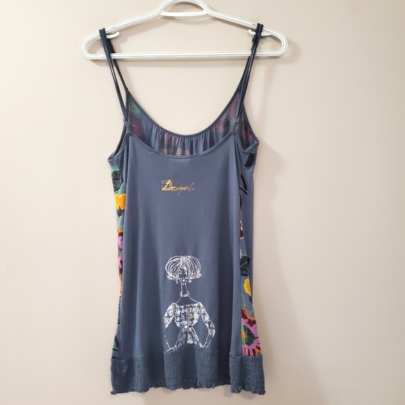 Desigual - Geisha and Floral Print Tank Top - Size M - Picture 5 of 8
